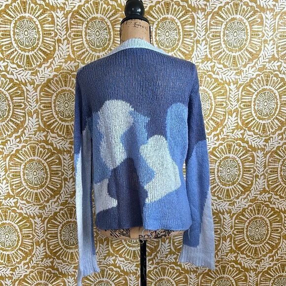 Wooden Ships Camo Oliver Crewneck Lightweight Sweater in Scandia Blue size M/L - Picture 8 of 10